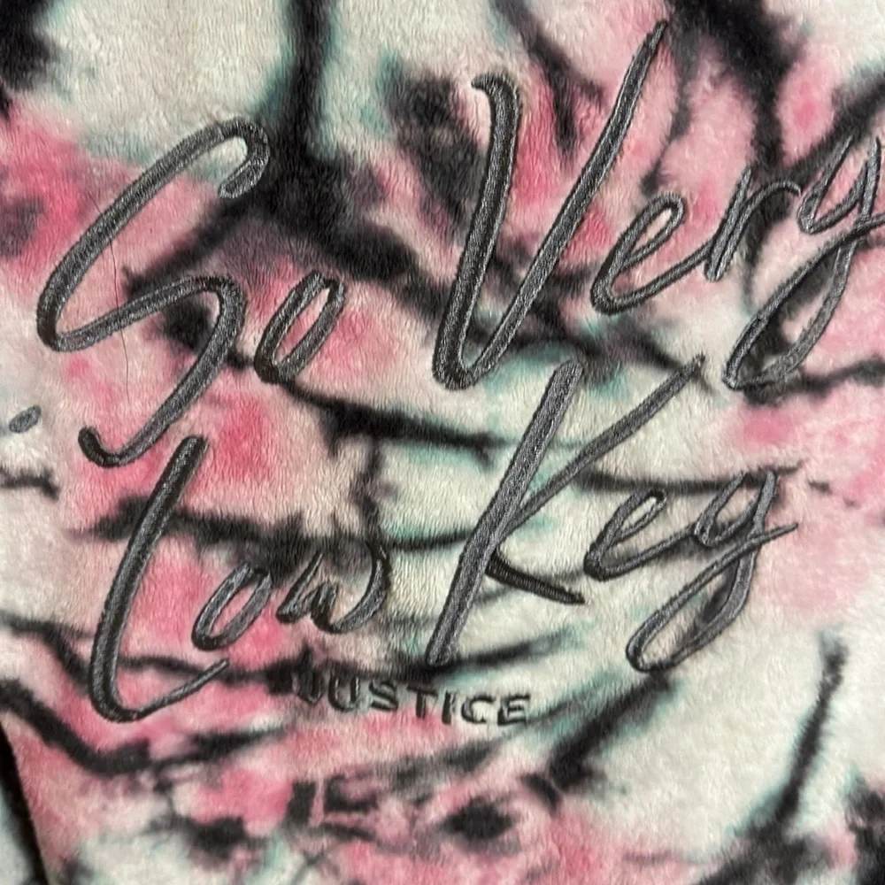 Justice Tie-Dye Hoodie - Pink and Black